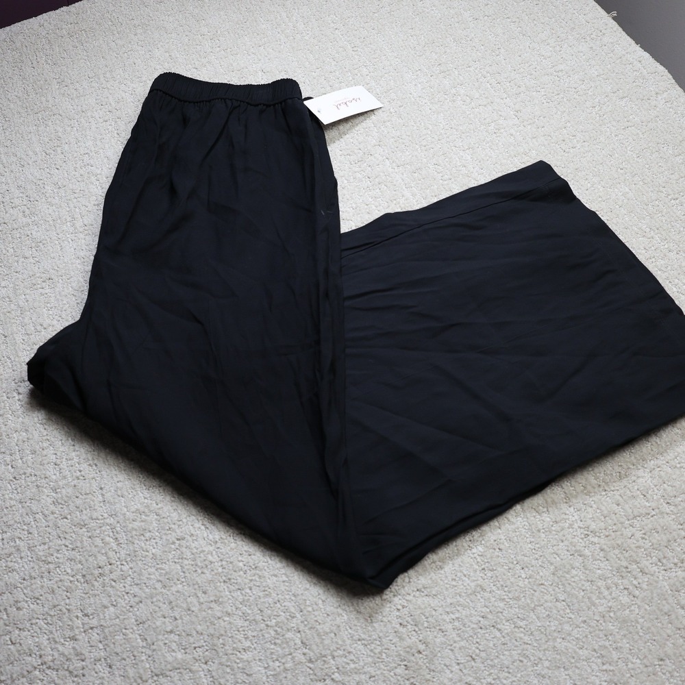 Isabel by Ingrid & Isabel Maternity High Waist Wide Leg Pants Black XXL NWT